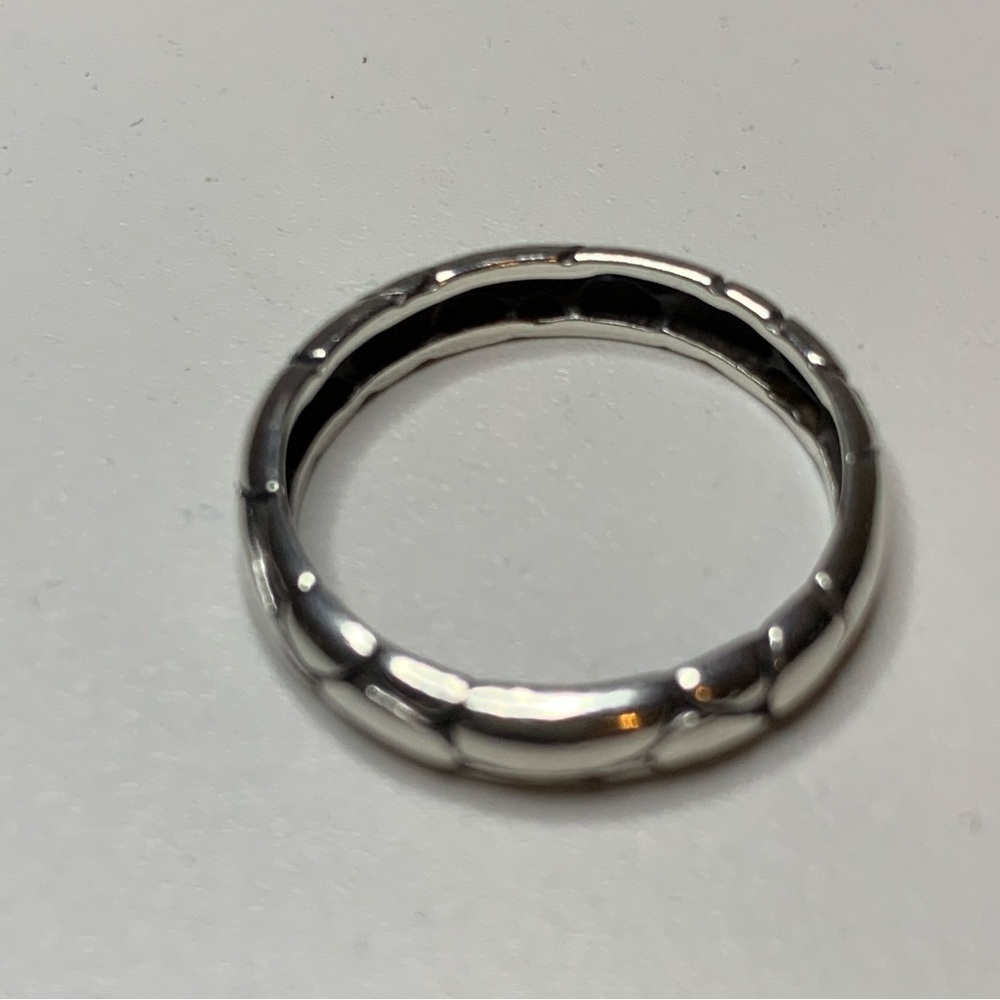 NWB Sterling Reptile Skin Pattern Stacking Ring - Picture 6 of 8